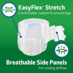 FitRight Bariatric Adult Diapers, Ultra Heavy Absorbency, 3XL (Waist Size 65in-84in), 12 Count, Disposable Incontinence Briefs for Men and Women, Moisture-Wicking, Leak Protection, - Image 4