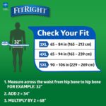 FitRight Bariatric Adult Diapers, Ultra Heavy Absorbency, 3XL (Waist Size 65in-84in), 12 Count, Disposable Incontinence Briefs for Men and Women, Moisture-Wicking, Leak Protection, - Image 6