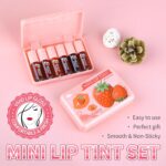 AWCCXMYM 6 Colors Lip Tint Stain Mini Liquid Lip Stain Long Lasting Waterproof Lip Gloss Set Non-sticky Red Lipstick with Lip Color Makeup - Image 8