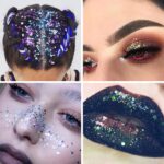 UCANBE Pro Glitter Eyeshadow Palette - Professional 16 Colors - Chunky & Fine Pressed Glitter Eye Shadow Powder Makeup Pallet Highly Pigmented Ultra Shimmer for Face Body - Image 6