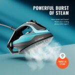 PurSteam SteamTech Elite 1750W Steam Iron, Digital Temp Control & LED Display, Ceramic Soleplate, Adjustable Steam, Self-Clean, Anti-Calc, Anti-Drip, Auto Shut-Off - Image 6