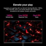 Pixio PX248 Prime V2 Black 24 inch 180Hz Refresh Rate FHD 1080p Resolution Fast-IPS Panel 1ms GTG Response Time Adaptive Sync LED Built-in Speakers Tilting Stand Gaming Monitor - Image 3