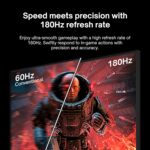 Pixio PX248 Prime V2 Black 24 inch 180Hz Refresh Rate FHD 1080p Resolution Fast-IPS Panel 1ms GTG Response Time Adaptive Sync LED Built-in Speakers Tilting Stand Gaming Monitor - Image 4