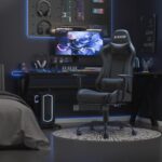 Homall Gaming Chairs, Computer Chair with Footrest and Massage Lumbar Support, Height Adjustable Game Chair with Headrest and Swivel Seat (Black) - Image 3