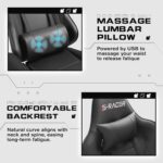 Homall Gaming Chairs, Computer Chair with Footrest and Massage Lumbar Support, Height Adjustable Game Chair with Headrest and Swivel Seat (Black) - Image 6