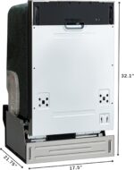 KoolMore KM-DW1852-PR 18 in. ADA Panel Ready with 8 Place Settings 52 DB Dishwasher in Stainless-Steel, UL and Energy Star Certified - Image 5