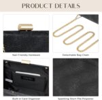 CHUNLI Clutch Purses for Women, Sparkly Evening Bag with Detachable Chain for Weddings, Proms, Formal and Parties - Image 8