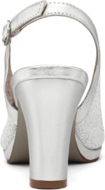 DREAM PAIRS Women’s Sexy High Chunky Heels Peep Toe Platform Block Slingback Dress Pumps Shoes - Image 5