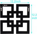 2 Pack Silver Mirrored Square Wall-Mounted Mirrors Modern Glam Accent Decor for Home - Image 8