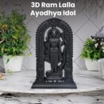 Kalakriti Ram Lalla Idol Ayodhya Mandir Lord Shree Rama 2D Murti | Hindu God Statue for Pooja Room Home Indian Diwali Decor Gift | Showpiece Puja Temple | Housewarming (Black, 6.5 Inch) - Image 4