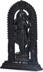 Kalakriti Ram Lalla Idol Ayodhya Mandir Lord Shree Rama 2D Murti | Hindu God Statue for Pooja Room Home Indian Diwali Decor Gift | Showpiece Puja Temple | Housewarming (Black, 6.5 Inch) - Image 8