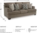 Signature Design by Ashley Stonemeade Casual Sofa with 4 Toss Pillows, Dark Brown - Image 4