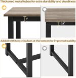 Yaheetech 3 Piece Dining Table Set - Kitchen Table & Chair Sets for 2 - Compact Table w/ 2 Stools & Space Saving Design for Dining Room Living Room Kitchen, Gray - Image 8