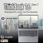Lenovo ThinkBook 16 G7 Business Laptop, 16” FHD+, AMD Ryzen 5 7533HS, 64GB DDR5, 2TB NVMe, WiFi 6 + BT, RJ-45, HDMI, Fingerprint Reader, HD Webcam, Win 11 Pro - Image 6