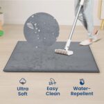 Baby Play Mat for Floor,1.3" Thick Elasti-Foam 50"×50" Playpen Mat for Tummy Time,Water Repellent Soft Coral Velvet for Toddler,Infant,Kids,Non-Slip Backing Safe for Crawling(Dark Grey) - Image 10