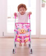 GAGAKU Baby Doll Stroller Playset with 12-inch Doll & Accessories, Foldable Lightweight Toy Stroller for Toddler Girls Kids Ages 1-6, 12" Baby Doll and Accessories Included - Image 6