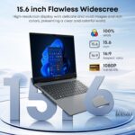 CHUWI Laptop Computer 15.6'', 256GB SSD 8GB DDR4, Windows 11 Business Laptop with Intel Celeron CPU, 2K FHD Display, TF Card, WiFi, Bluetooth, HDMI, Type-C, 38Wh Battery, Grey (Herobook Plus) - Image 4