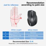 TECKNET Wireless Mouse (2.4G & BT5.0/3.0) Silent 4800 DPI Computer USB A & Bluetooth Mouse 6 Buttons, Wide Compatibility - Grey - Image 4