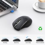 TECKNET Wireless Mouse (2.4G & BT5.0/3.0) Silent 4800 DPI Computer USB A & Bluetooth Mouse 6 Buttons, Wide Compatibility - Grey - Image 9