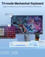 AULA F87 Wireless Mechanical Keyboard, 75% TKL Custom Hot Swappable Gaming Keyboards with PBT Keycaps, Pre-lubed Greywood Switches, RGB Backlit Creamy Keyboard, 2.4GHz/USB-C/BT5.0 - Image 4