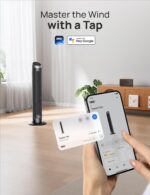 Dreo Smart Tower Fan for Bedroom, 90° Oscillating 40" Standing Fan, 26ft/s High-Speed 5 Speeds 4 Modes, Quiet Room Floor Fans, Touch/Remote/APP & Voice Control, Work with Alexa, 12H Timer, Silver - Image 6