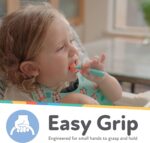 Nuby 3-Stage Baby's First Spoons Set - 3 Pack - 6+ Months - Baby Spoons with Easy Grip Handle - Pastels - Image 3