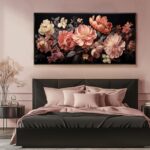 Flower Wall Decor Pink and White Botanical Painting Home Decor Aesthetic Framed Artwork for Living Room Bedroom Office Room Decor 24"x 48" - Image 8