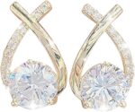 925 Sterling Silver Diamond Stud Earrings for Women - Image 3
