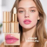 Color-changing Lip Stain, Lip Tint, Tinted Lip Balm, Lipsticks for Women, Suitable for All Skin Tones, Create a Charming Look, Moisturizing Lips, Long-lasting Waterproof Gold leaf 3.5g - Image 3
