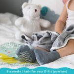 Debra Weitzner Toddler Socks With Grips - 12 Pairs Crew Cotton Grip Socks for Baby Boys Girls Infant's and Kids 6-M - 7 years - Image 6