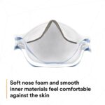 3M Aura Particulate Respirator 9205+, N95, Pack of 20 Disposable Respirators, Individually Wrapped, 3 Panel Flat Fold Design Allows for Facial Movements, Comfortable, NIOSH Approved, Smoke - Image 9