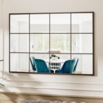 Suidia Wall Mirror, 30" x 40" Window Decorative Mirrors, Metal Framed Wall Decor Wall-Mounted Mirrors for Bedroom, Living Room, Entryway, Black - Image 3
