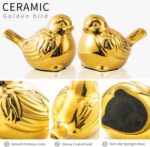 Set of 2 Small Birds Statues Gold Home Decor Modern Boho Style Figurine Decorative Ornaments for Living Room, Bedroom, Office Desktop, Cabinets, Shelf - Image 5