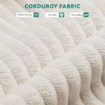 YITAHOME 107 Inch Cloud Modular Sofa with L-Shape Chaise, Deep Seat & 3 Pillows, Corduroy Couch for Living Room Bedroom, No Assembly Needed, Milky White - Image 8