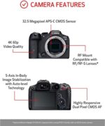 Canon EOS R7 Mirrorless Camera (Body Only), Hybrid Camera, 32.5 Megapixel (APS-C) CMOS Sensor, 4K Video, for Sports, Action, Content Creators, Vlogging Camera, Black - Image 4