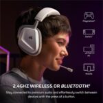 Corsair Void v2 Wireless Gaming Headset with Bluetooth for PC, PS5, PS4, Switch, Mobile – Dolby Atmos, 70 Hr Battery, Dual Wireless, Lightweight, Fast Charging – White - Image 5