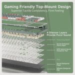 RK ROYAL KLUDGE S98 Mechanical Keyboard w/Smart Display & Knob, Top Mount 96% Wireless Mechanical Keyboard BT/2.4G/USB-C, Hot Swappable, Software Support, Creamy Sounding, 98 Keys - Image 6