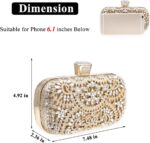 Womens Sparkly Rhinestone Crystal Clutch Bag Glitter Sequin Bridal Purse Evening Handbag for Wedding Party Prom - Image 4