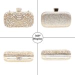 Womens Sparkly Rhinestone Crystal Clutch Bag Glitter Sequin Bridal Purse Evening Handbag for Wedding Party Prom - Image 7