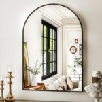 20"x30" Black Arched Bathroom Mirror - Wall Mirror for Bathroom, Metal Frame Vanity Mirror, Dresser Mirror, Arch Decorative Mirrors for Living Room, Bedroom, Entryway, Mantle - Image 3