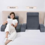 ENITYA Reading Pillow with Arms for Bed Support, 21" Large Back Support Pillow for Sitting up, Wedge Pillow for Reclining, Watching TV, Reading, Gaming, Resting in Bed, Couch or Floor, Grey - Image 5