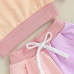 Fernvia Toddler Baby Girl Clothes 3 6 9 12 18 24 Months Fall Outfits Solid Long Sleeve Sweatshirt Tops + Pants Set - Image 4