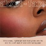 about-face Cheek Freak Blush Balm – Buildable Cream Blush with Hyaluronic Acid & Meadowfoam Seed Oil – Vegan, Cruelty-Free, Clean Beauty – 0.35 oz (Quickie – Pinky Coral) - Image 3