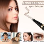 Eyebrow Pen,2-in-1 Waterproof Eyebrow Pencil with 4 Tip Microblading Brow Pen and Ultra-Precise Brow Pencil,with Dual-ended Eyebrow Brush,Eyebrow Makeup for Natural Looking - Dark Brown - Image 4