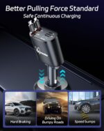 DreamBee Retractable Car Charger,66W 4 in 1 Super Fast Charge Car Phone Charger,Gifts for Men Women Car Truck Accessories for iPhone 17/16/15/14/13 Pro Max XR,iPad,Samsung,Pixel - Image 7