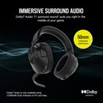 Corsair HS55 Wireless Multiplatform Lightweight Gaming Headset with Bluetooth - Dolby 7.1 Surround Sound - iCUE Compatible - PC, PS5, PS4, Nintendo Switch, Mobile - Black - Image 4