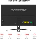 Sceptre IPS 24” Gaming Monitor 165Hz 144Hz Full HD (1920 x 1080) FreeSync Eye Care FPS RTS DisplayPort HDMI Build-in Speakers, Machine Black 2020 (E248B-FPT168),IPS 24" 165Hz - Image 5