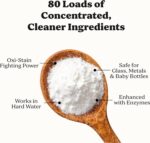 Pronounce Dishwasher Detergent - Cleaner Ingredients, Fragrance Free - Ultra Concentrated Dish Soap, Cuts Grease and Grime, Dishwasher Pods Alternative (Residue-Free). (80 Loads, Unscented) - Image 5