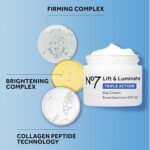 No7 Lift & Luminate Triple Action Face Cream - Fragrance Free Face Moisturizer with SPF 30 - Formulated with Anti Aging Collagen Peptides & Brightening Complex (1.69 Oz) - Image 7