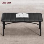 GarveeHome Dining Table Set for 4, Kitchen Table with Upholstered Chairs and Bench, Wood Rectangular Dining Table and Chairs Set for Small Space, Apartment, Dinner, Rustic Gray - Image 5